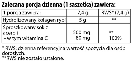 PURE - Termin ważności: 10.10.2026 r. - hydrolizowany kolagen rybi z naturalną witaminą C - czekoladowy (30 porcji / 30 saszetek)